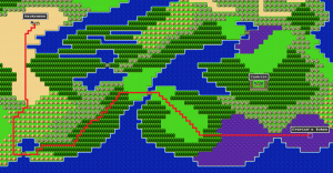 Path from Damdara to Roto's Token. Source: https://www.realmofdarkness.net/dq/wp-content/img/snes/dq/maps/alefgard-2.png
